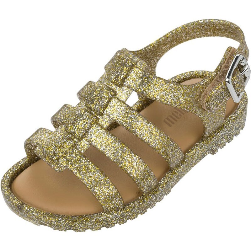 Sandalia melissa best sale dourada com glitter