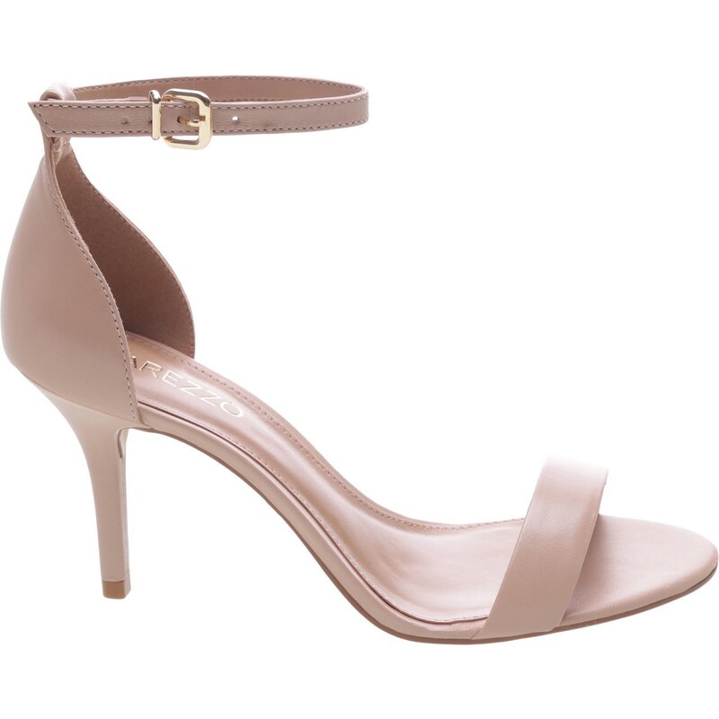 Sand lia AREZZO Isabelli M dia Couro Nude Outstore GLAMI .br