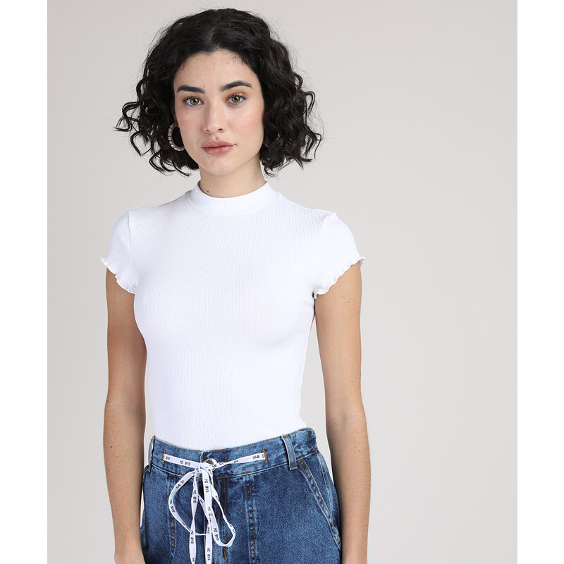 Blusa branca best sale curta feminina