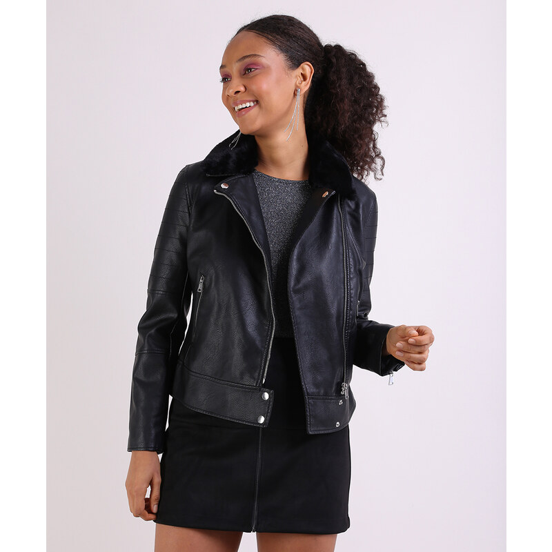 Jaqueta feminina hot sale biker suede