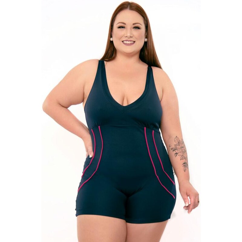 Macaquinho natação hot sale plus size