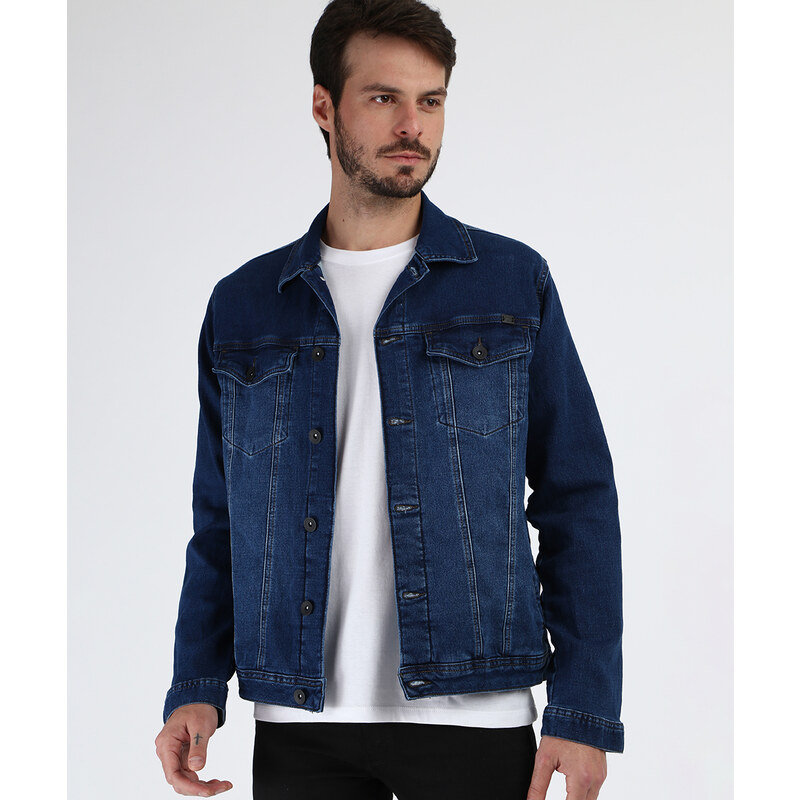 Jaqueta Jeans Levis Masculina Sherpa Trucker Azul Clara