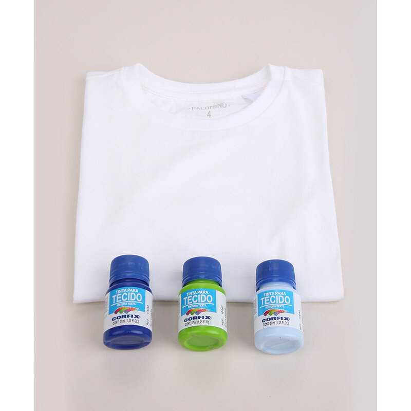 KIT CAMISETA PARA PINTAR - MENINA