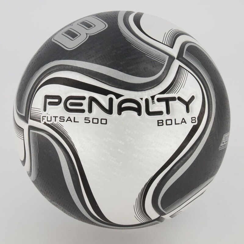 Bola Penalty 8 X Futsal Cinza e Preta