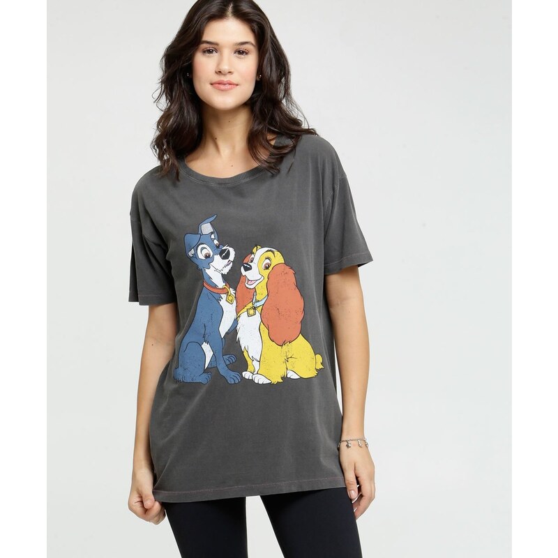 Blusa Plus Size Feminina A Dama E O Vagabundo Disney