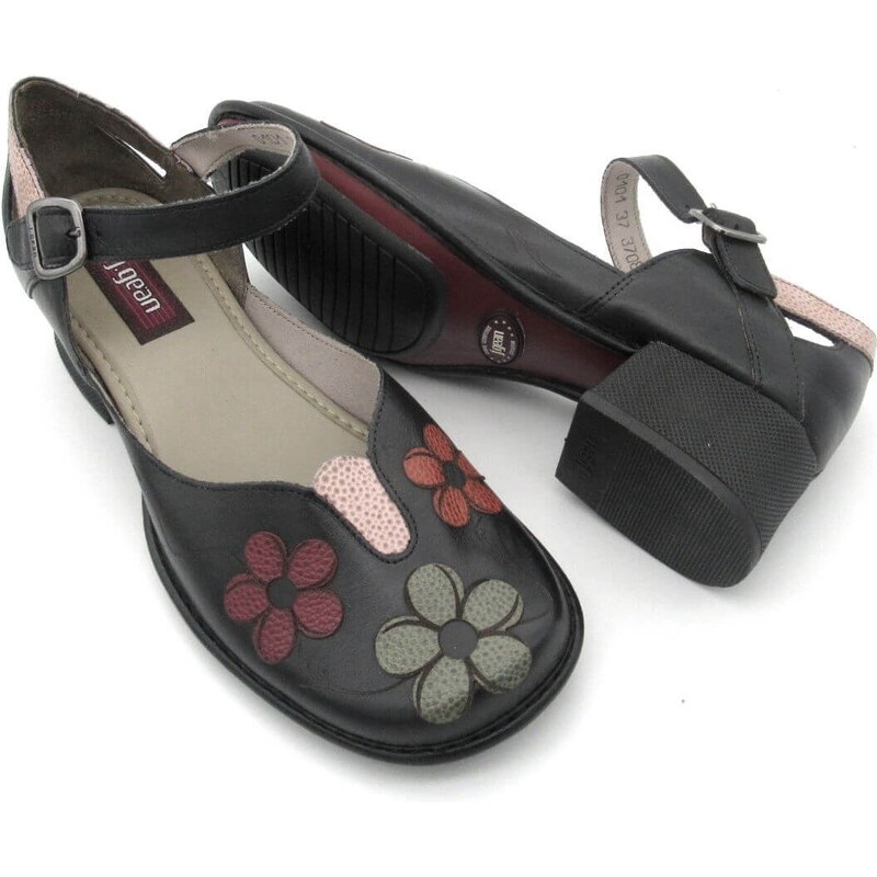 Sapato Feminino JGean Couro Preto CK0101 | Dtalhe Calçados