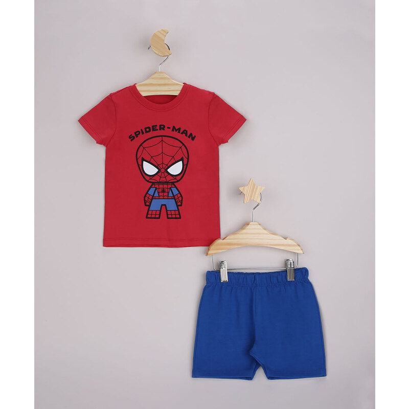 camiseta infantil manga curta homem aranha preta - C&A