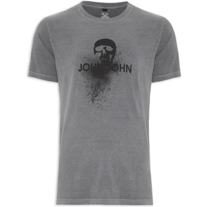Camiseta John John Masculina Blue Skull Preta - Preto