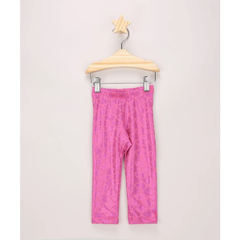 Calça Legging Infantil Com Glitter Rosa Escuro?