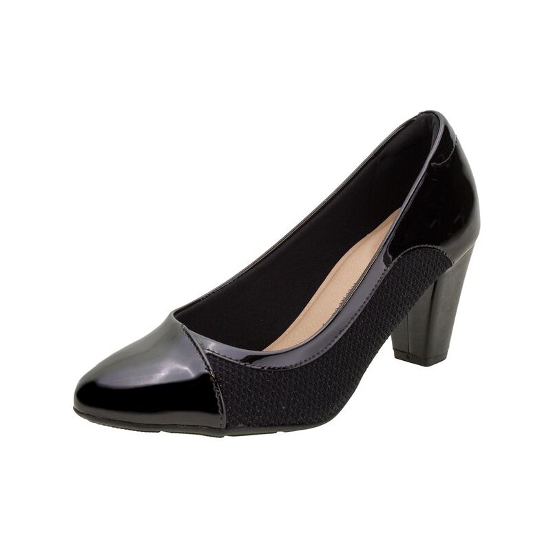 Sapato Feminino Modare Salto Verniz - PRETO - 7377105