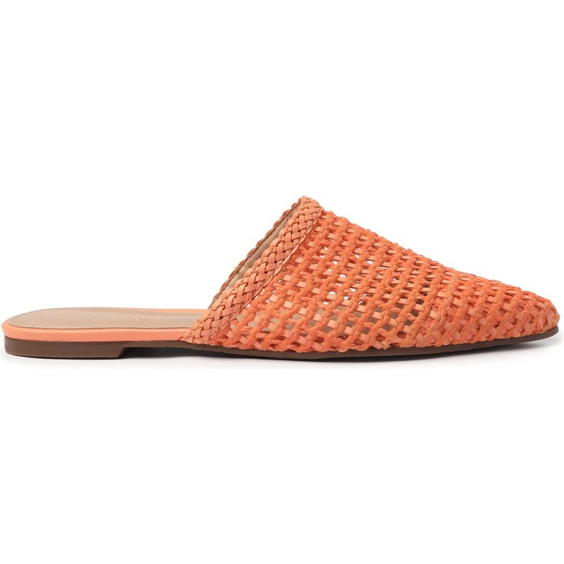 Mule Laranja Tress Bico Fino Arezzo GLAMI .br