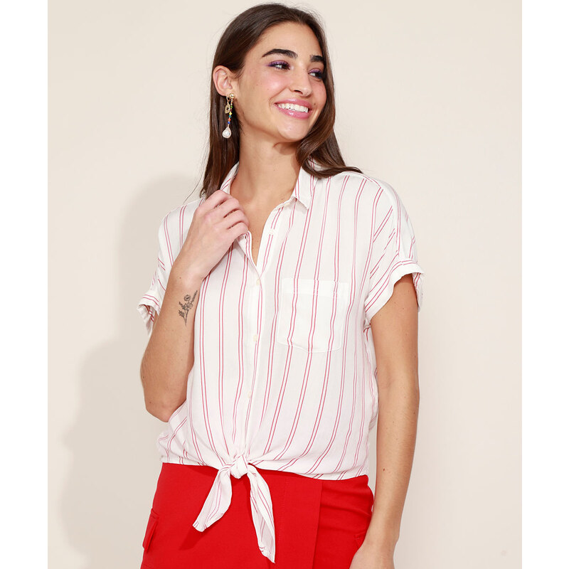 Camisa branca feminina store c&a