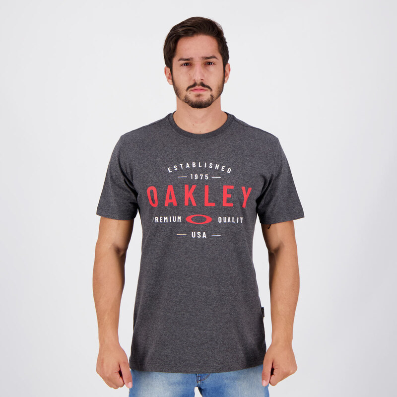 Camiseta Oakley Icon Masculina Vermelho Mescla Vermelho