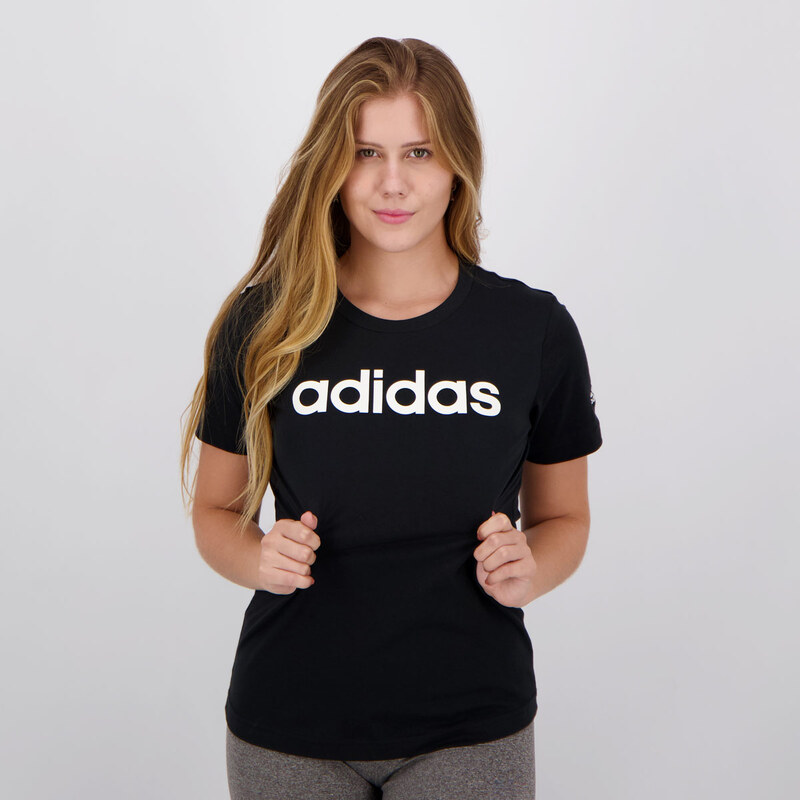 Moletom Adidas Linear Essentials Feminino Rosa - FutFanatics