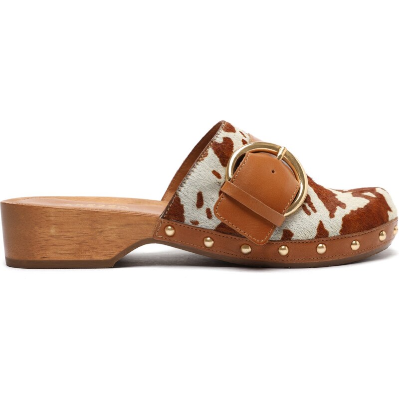 Clog Animal Print Pelo Cow Fil Arezzo GLAMI .br