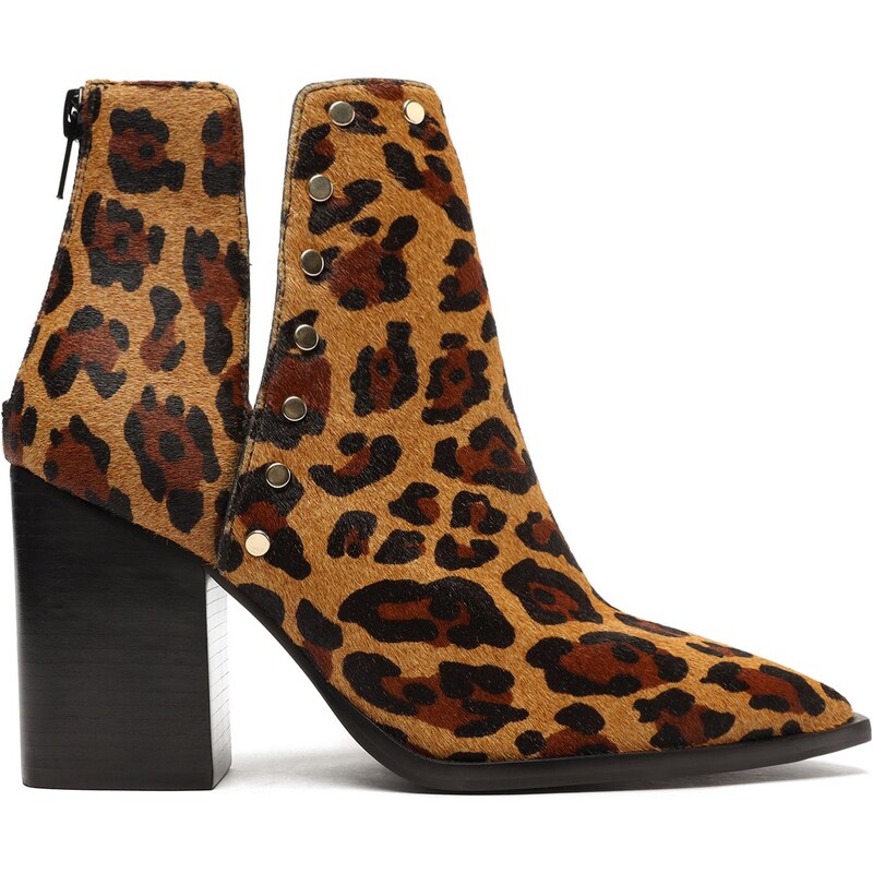 Bota Animal Print Pelo Cano Curto Bloco Arezzo GLAMI .br