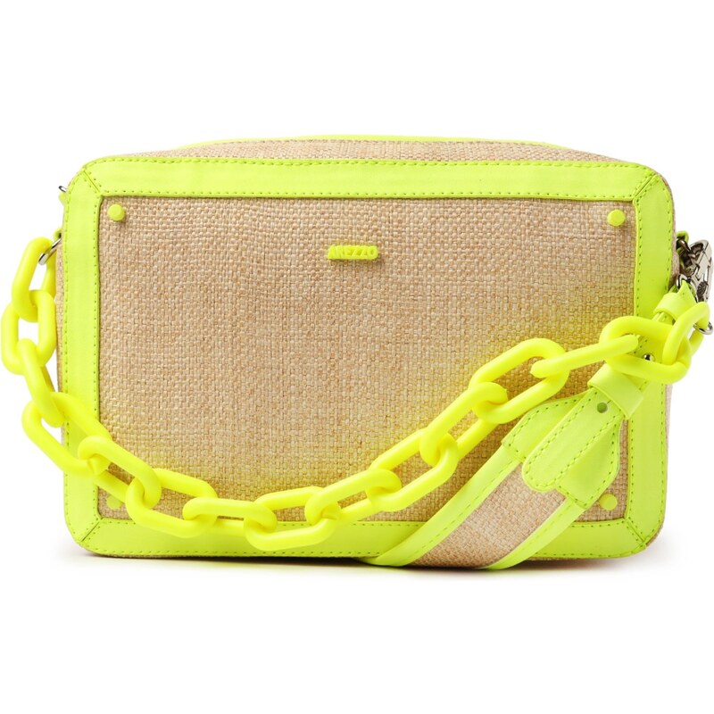 Bolsa Tiracolo Amarelo Neon Fibra Natural Carmem Arezzo GLAMI