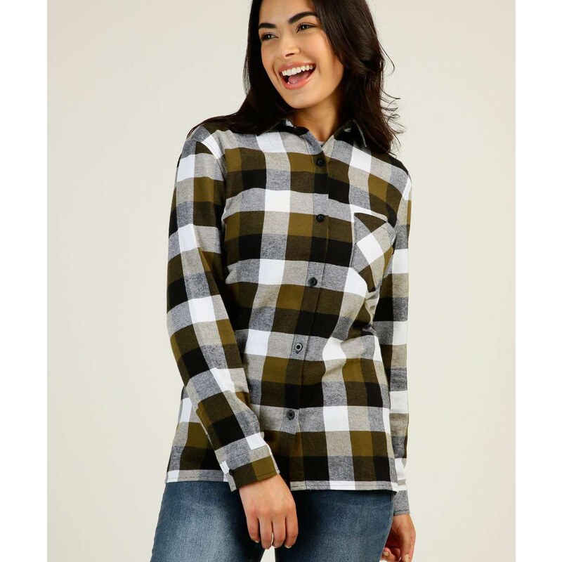 Blusa xadrez store vermelha feminina marisa