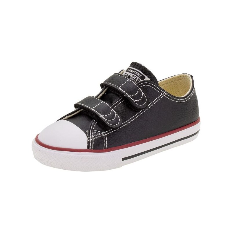 Tênis Converse All Star Infantil Fecho Em Velcro Preto