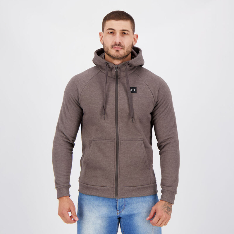 Jaqueta Under Armour Rival Fleece Cinza Mescla 