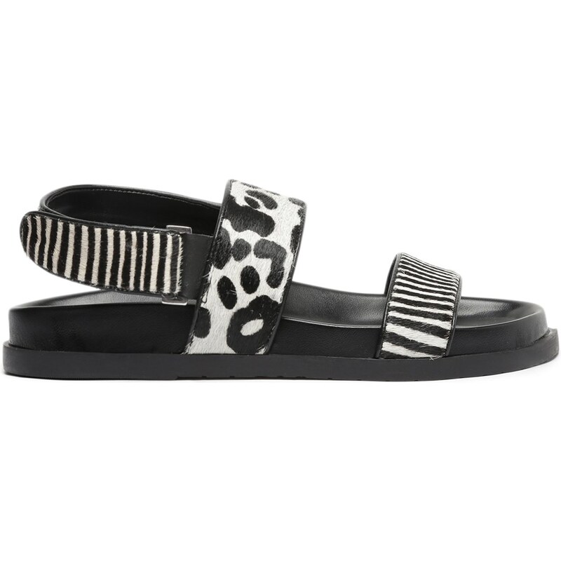 Papete Animal Print Pelo Flatform Preta Arezzo GLAMI .br