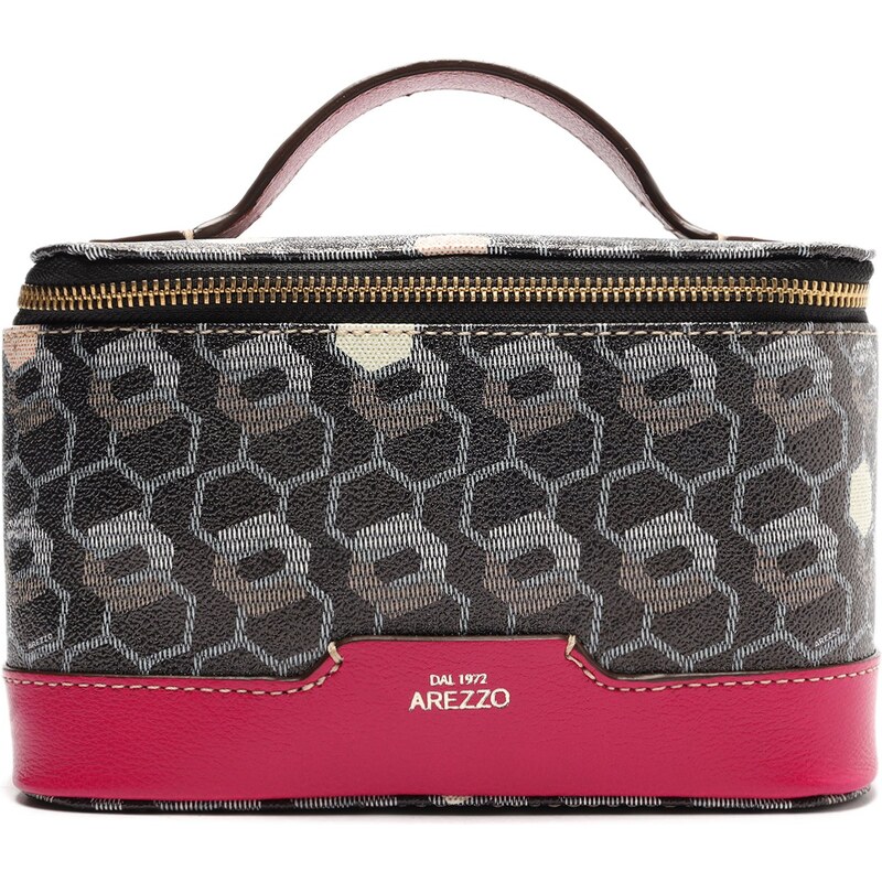 Necessaire Preta Bee.ZZ Redonda Rosa Arezzo