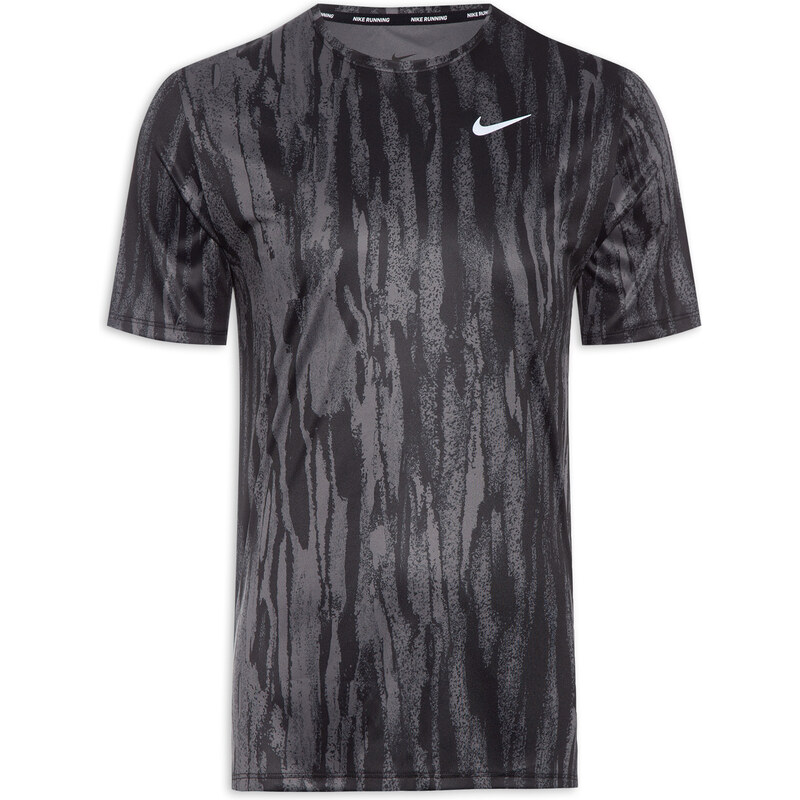 Nike Camiseta Manga Curta Dri Fit Miler Preto