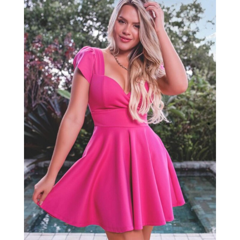 Vestido hot sale rodado liso