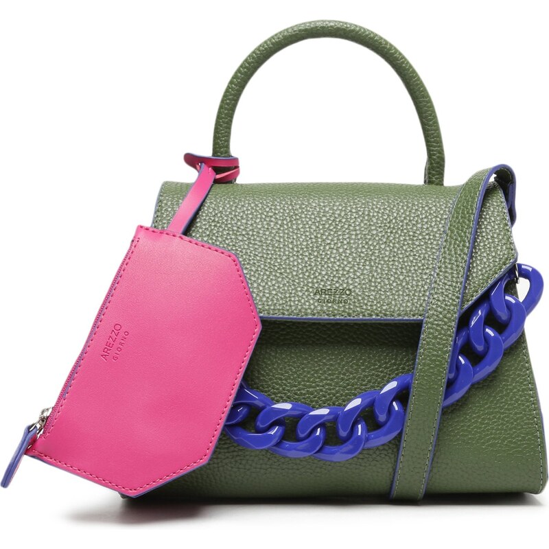 Bolsa Satchel Verde Iara M dia Arezzo