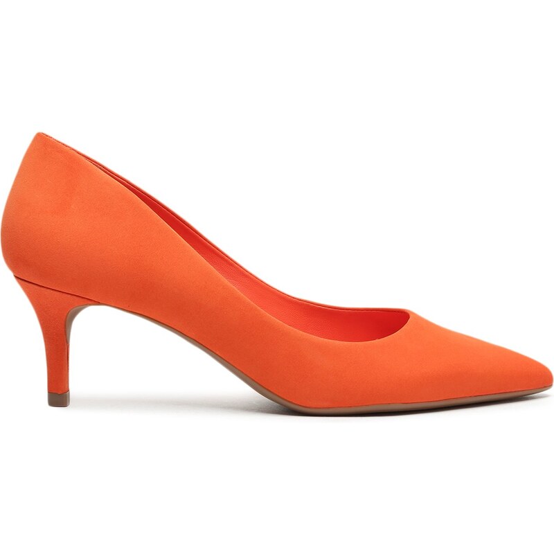 Scarpin Laranja Nobuck Salto Baixo Fino Arezzo GLAMI .br