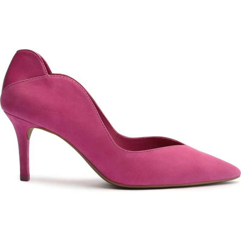 Scarpin Rosa Nobuck Salto Fino Curvas Arezzo GLAMI .br