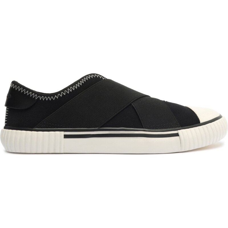 Slip On Preto Lona El sticos ZZ Soul Arezzo