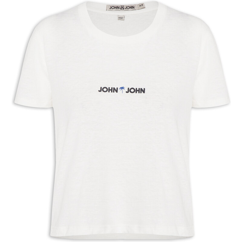 Camiseta John John Palm Bege - Faz a Boa!