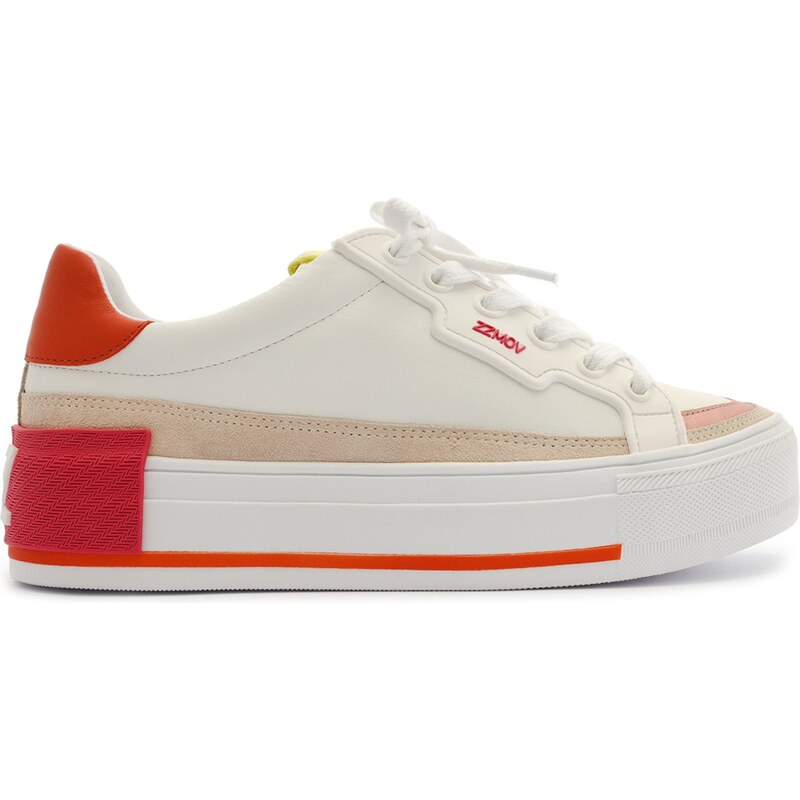 T nis Branco Couro Flatform ZZ Mov Colorido Arezzo GLAMI .br