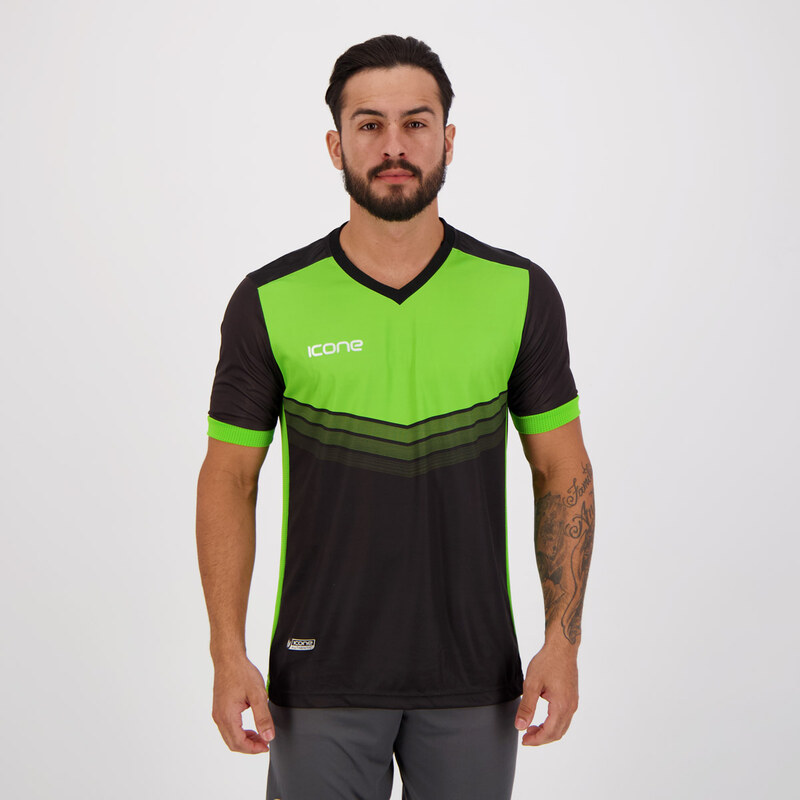 Camisa Ícone Sports Classic Preta e Verde