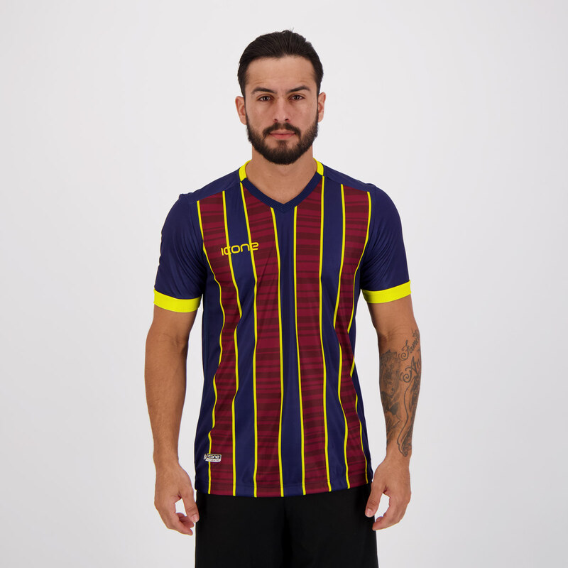 Camisa Ícone Sports Dotted Preta e Laranja - FutFanatics