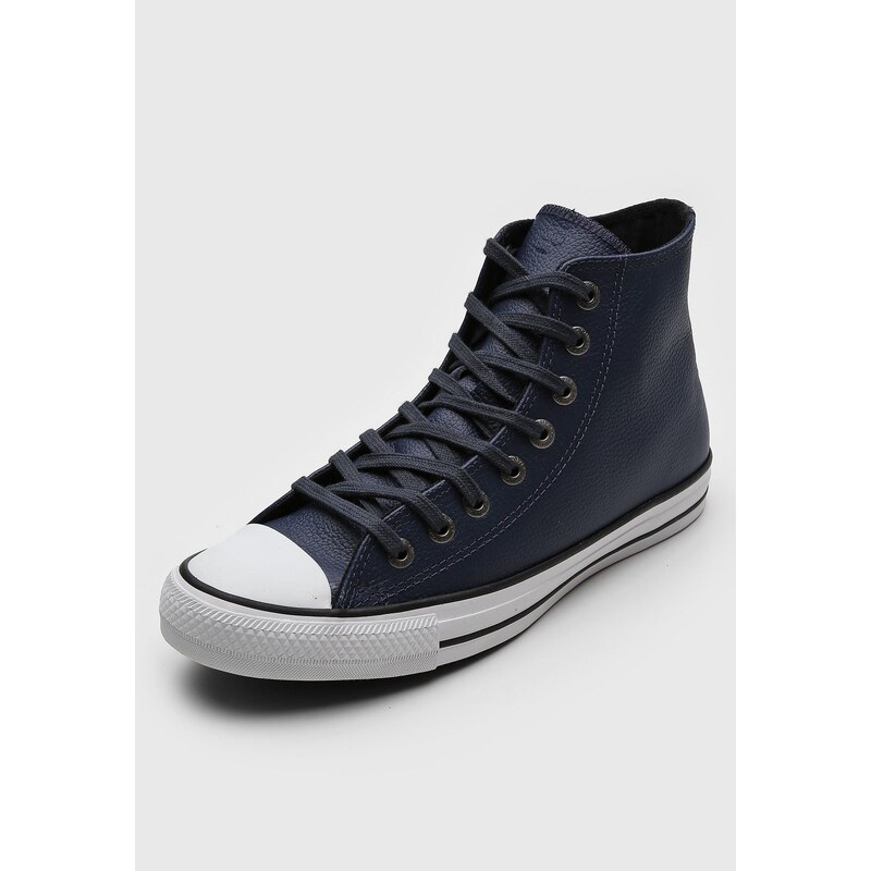 Tênis Converse All Star Chuck Taylor Cano Médio Preto e Branco - FutFanatics