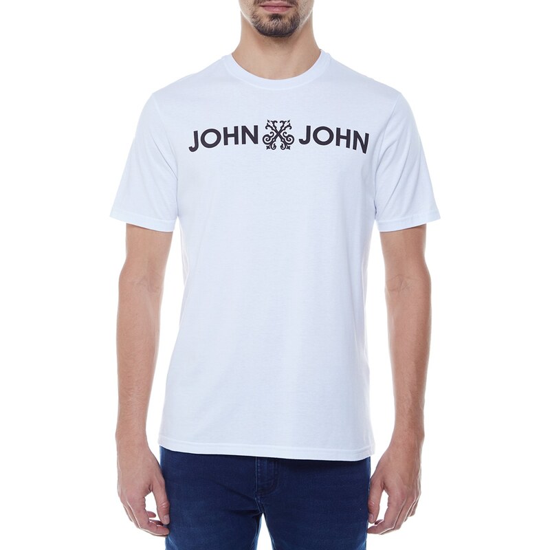 CAMISETA JOHN JOHN BASIC LOGO MASCULINA BRANCA - Mystore Fashion Man