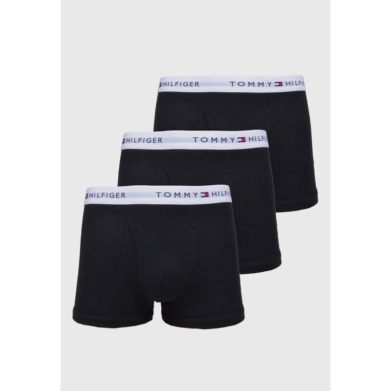 Cueca Tommy Hilfiger Cotton Stretch Brief Preta Pack 3UN