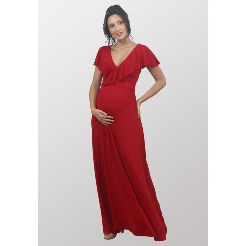 Vestido Gestante Amamentação Betina Vermelho - Whyalla