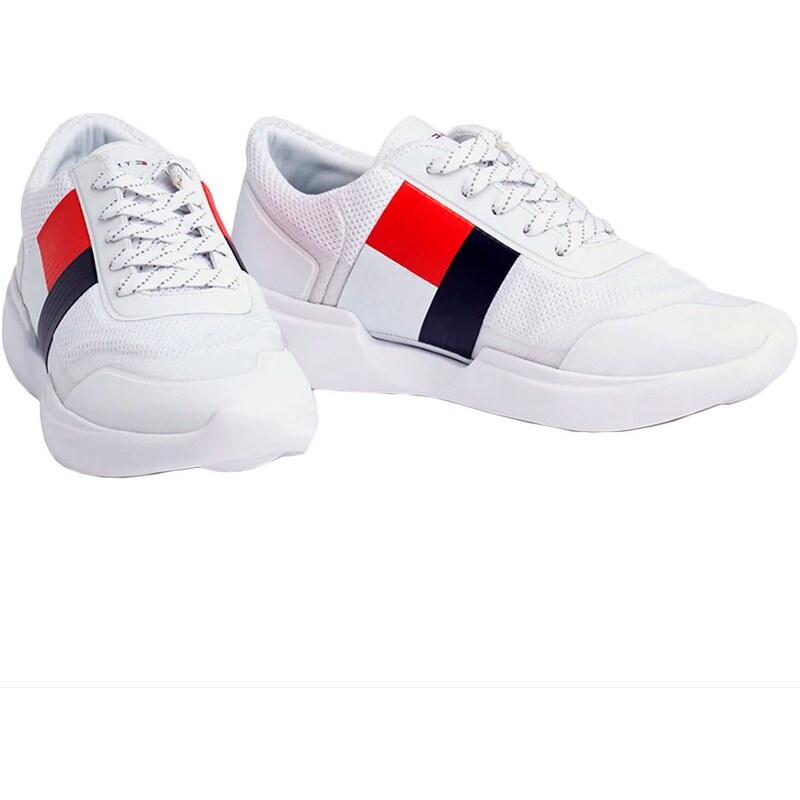 Ténis TOMMY HILFIGER Flag Leather Brancos