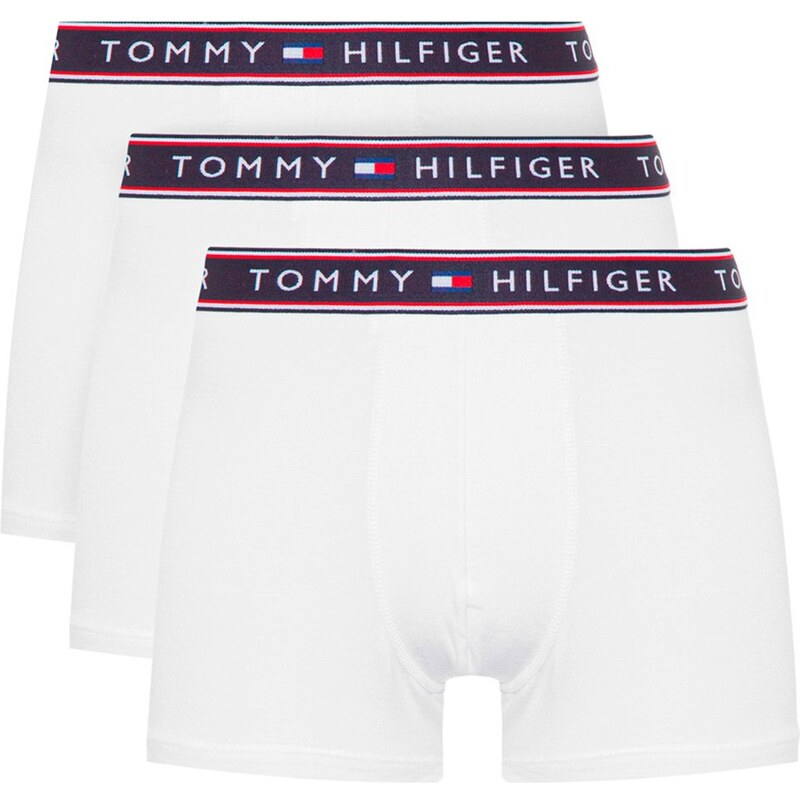 Cueca Tommy Hilfiger Cotton Stretch Boxer Trunk Vermelha/Marinho Pack 2UN 