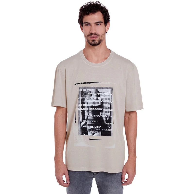 Camiseta John John Masculina Regular Industry Branca 