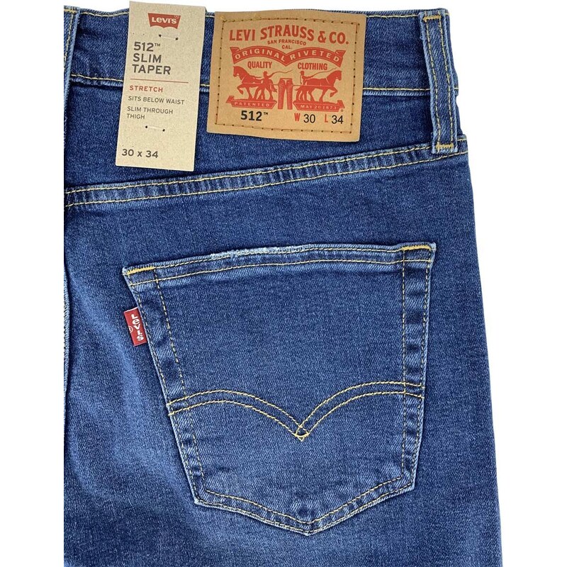 Calça Levis Jeans Masculina 512 Slim Taper Azul