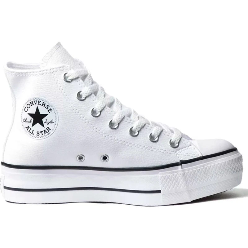 Tênis Cano Alto Converse All Star Chuck Taylor Hi Plataforma Couro -  Feminino