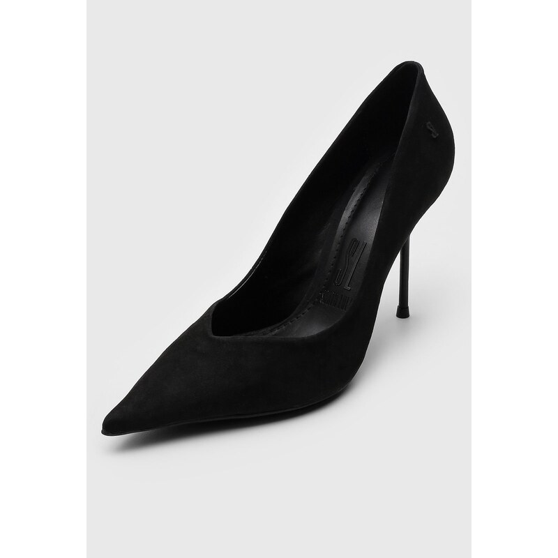 Scarpin santa lolla hot sale salto grosso preto