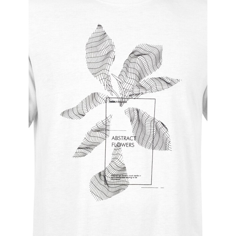 Camiseta Forum Masculina Abstract Flowers Branca