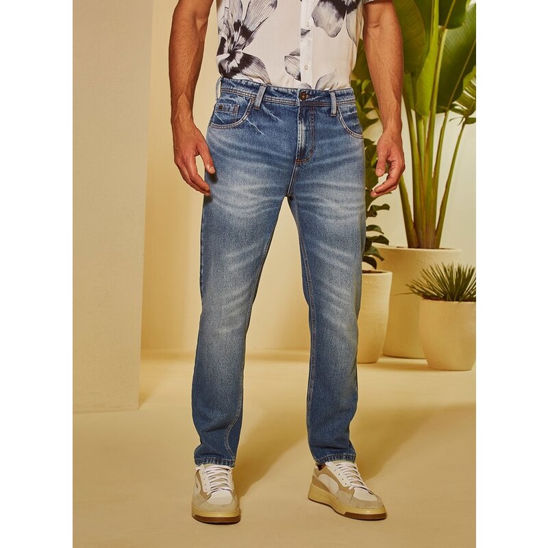 Calça Jeans FORUM Alexandre Cropped - Índigo - 46