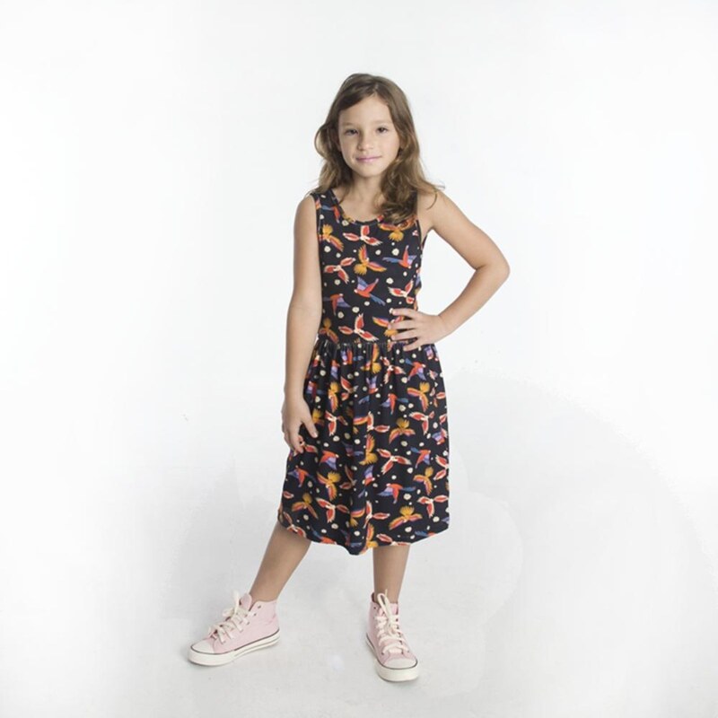 VESTIDO LONGO INFANTIL MENINA ESTAMPADO