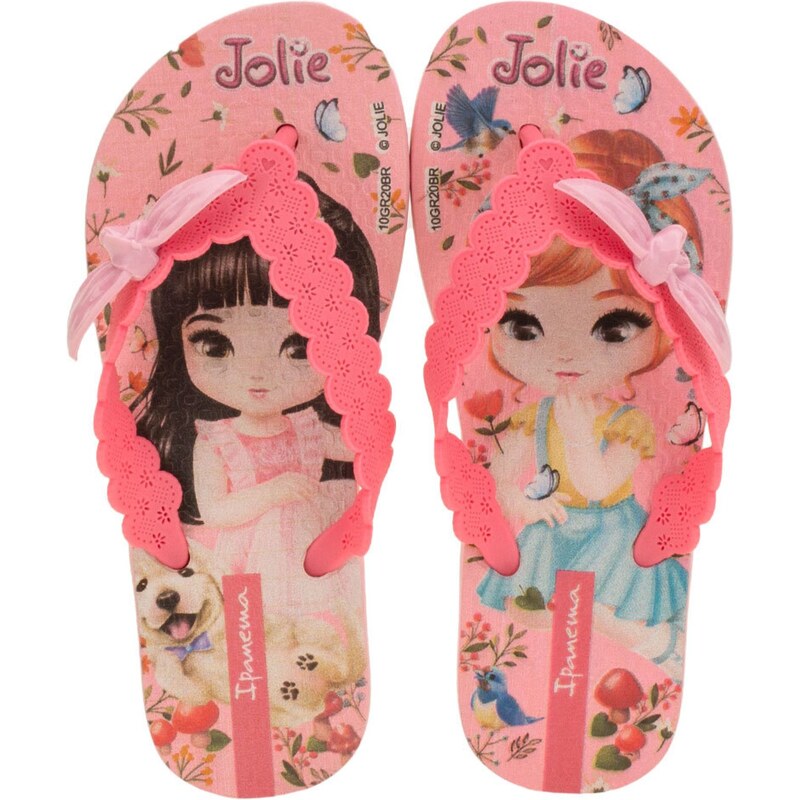 Chinelo Infantil Ipanema Polly Pocket Elástico Rosa